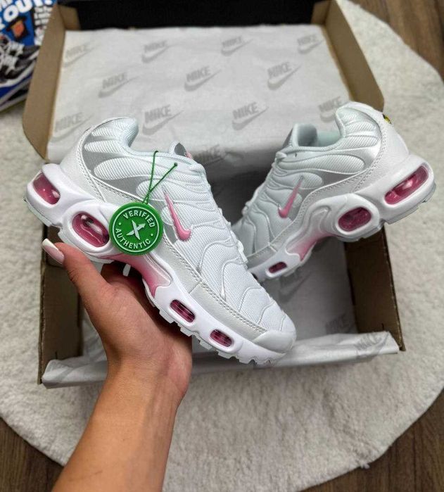 !LUXURY! Nike Air Max TN Plus White Grey Pink 36 37 38 39 40 41