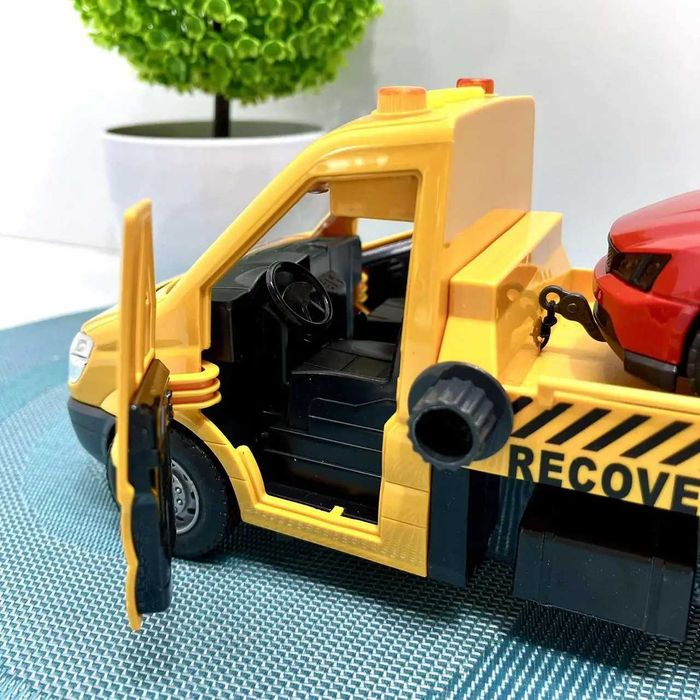 Спецтехніка Евакуатор інерція звуки підсвічування  Жовтий (666-66 P)