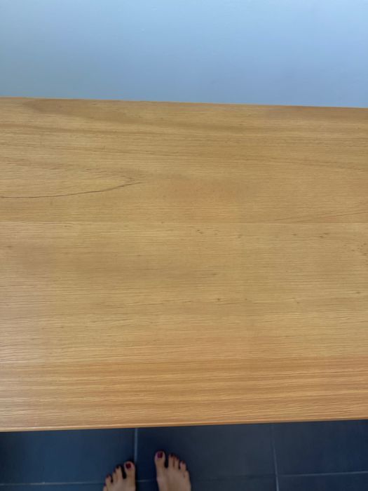 Aparador Branco e Madeira com gaveta