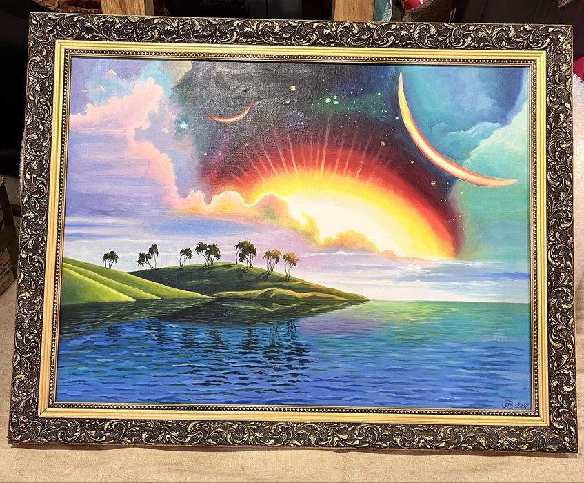 Картина «Фантастический пейзаж» олійними фарбами 60*80