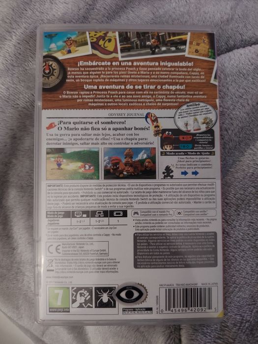 Super Mario Odyssey PT com manual customizado em PT