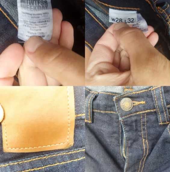 джинсы Mtwtfss Weekday raw selvedge denim blue indigo не деним селведж