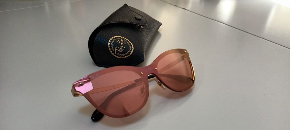 Óculos sol femininos RAY-BAN 3580-N Blaze olho gato, um dia uso