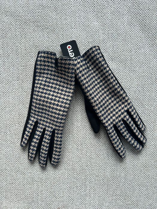 Rękawiczki damskie w pepitkę