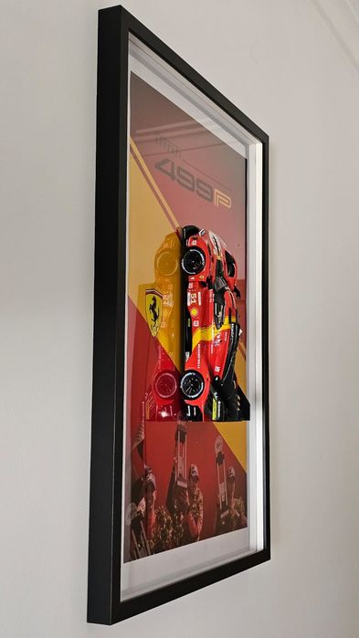 Quadro Ferrari 499P LeMans 50x70 modelo burago 1:18