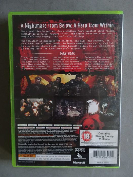 Jogo X-Box XBox 360 - Gears of War