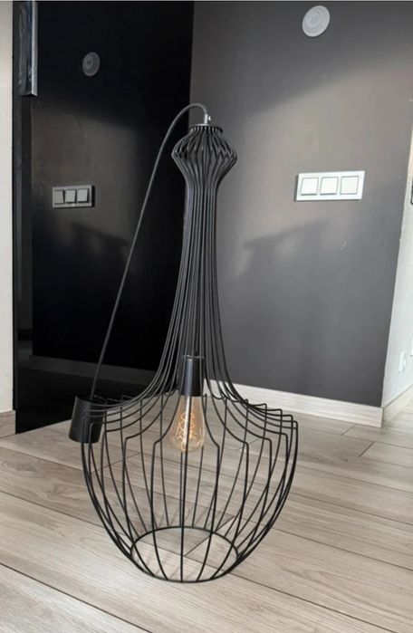 Lampa Loft, T. K.Maxx, czarna wysoka