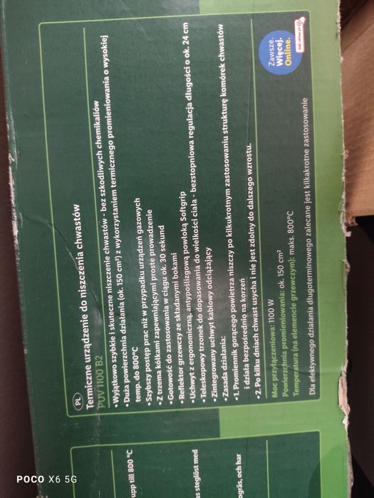 Parkside Puv 1100 B2 termiczne urządzenie do usuwania chwastow
