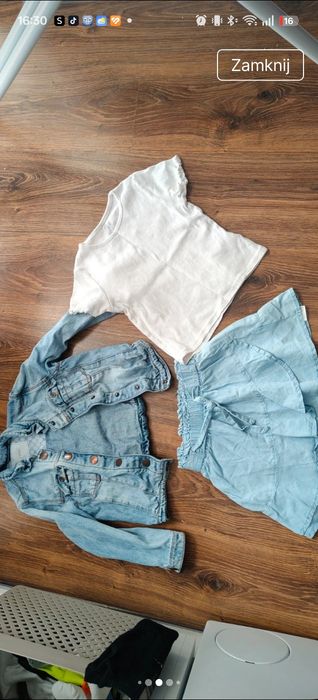 Zestaw mega paka  rozm 110 getry bluzy spódniczki