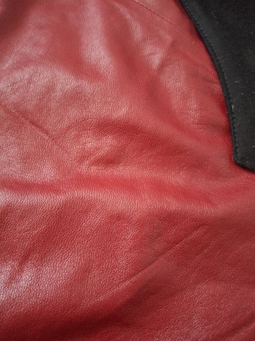 Kurtka damska czerwona skórzana- Marbet