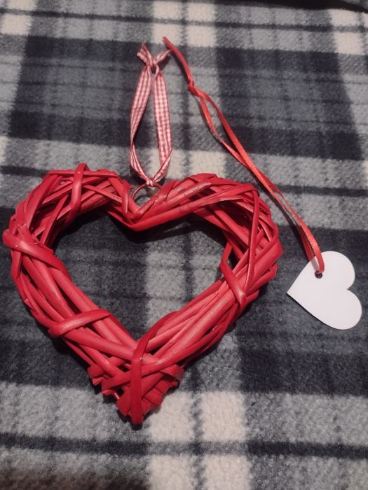 Подарок сувенір 3D сердце плетеное, изделия из лозы сердечко, серце