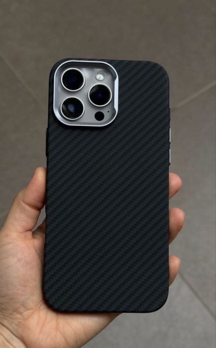 Чохол iphone 13/ 14 карбоновий з MagSafe. Чехол айфон 13/ 14 carbon