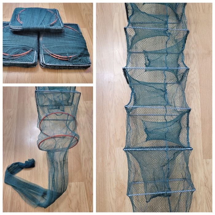 Раколовка кишка гармошка 2.5м 25х20см. 8 входів Є опт