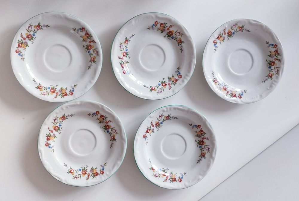 Porcelana Bogucice zestaw do herbaty filiżanki dzbanek cukiernica kawy