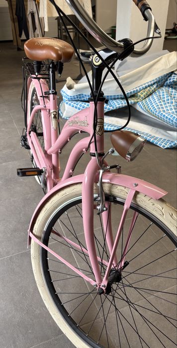 Bicicleta urbana airbici cruiser rosa