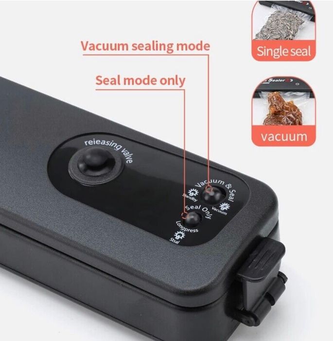 Maquina de embalar e selar a Vácuo . Inclui 10 sacos.