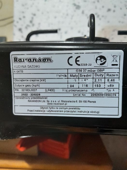 Kuchenka Gazowa wolnostojąca