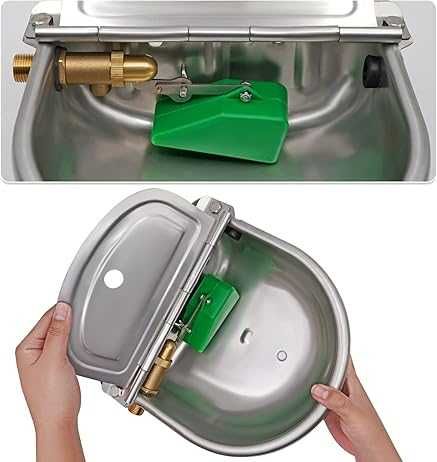 Poidło miskowe z zaworem pływakowym, ze stali nierdzewnej INOX