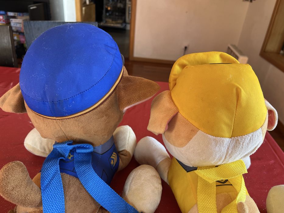 Rubble e Marshal Patrulha Pata Peluches Mochila Grandes Paw Patrol