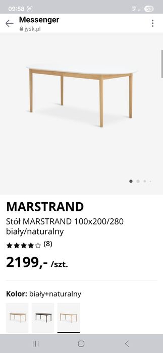 Stół rozkladany  100x200/280