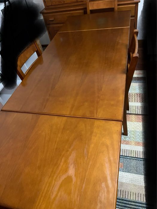 Mesa madeira maciça 4 cadeiras