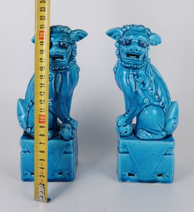 Par de Cães Foo pequenos China - 21 cm