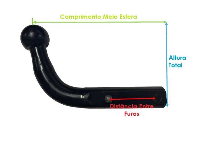 BOLA DE REBOQUE Engate, Até 1900 Kgs Marca BRINK homologada PT