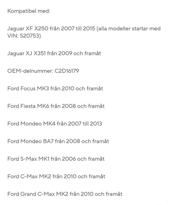 Placa de led para matrícula Ford