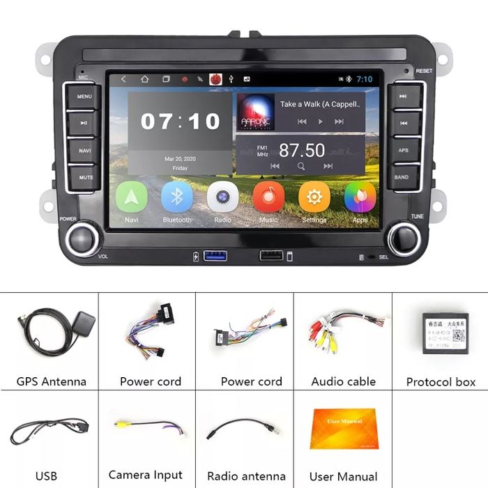 Radio CarPlay/Android Auto Skoda Octavia Superb VW Passat Golf Seat