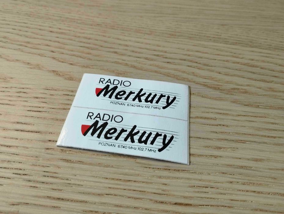 2 naklejki Radio Merkury vintage