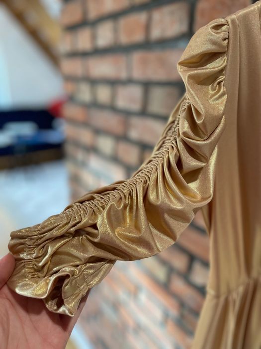 Sukienka Babylon złota krótka