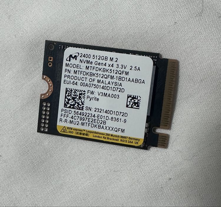 Ssd m.2 512 gb 2230