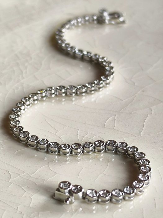 Bransoletka Tenisowa 18k z diamentami 1,00 CT / certyfikat