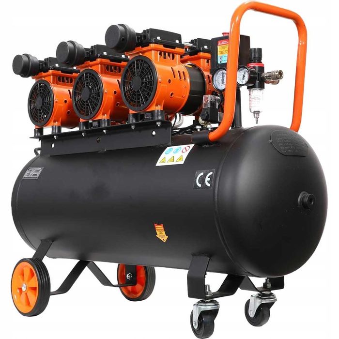 Kompresor Bezolejowy 100L Sprężarka 8Bar 580l/min 230V Cichy 6500W Fv*