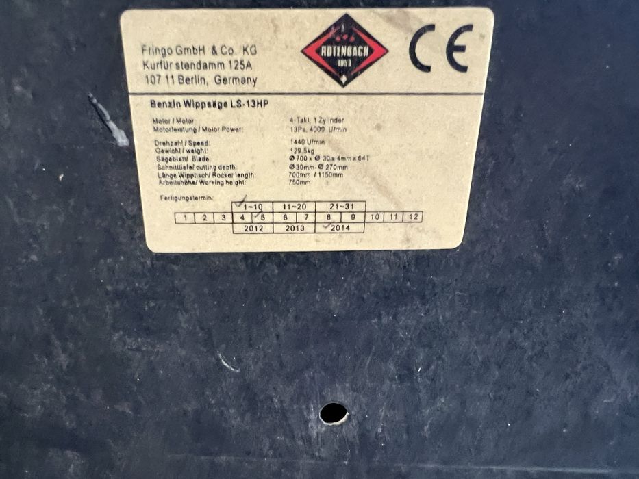 Pila wahadlowa spalinowa