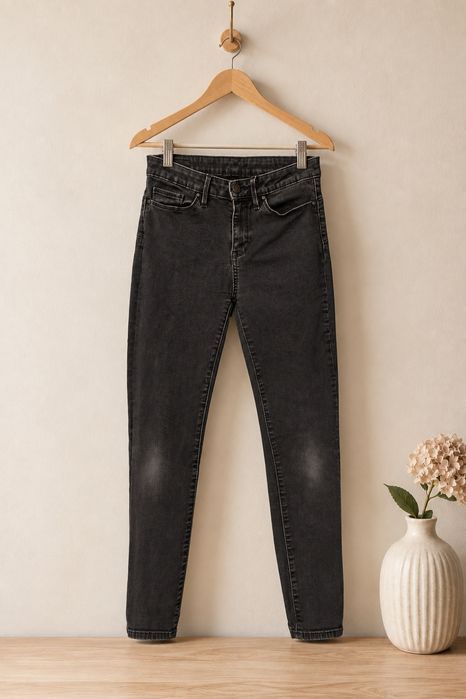 Tommy Hilfiger jeansy damskie spodnie czarne 29/30 M jegging fit