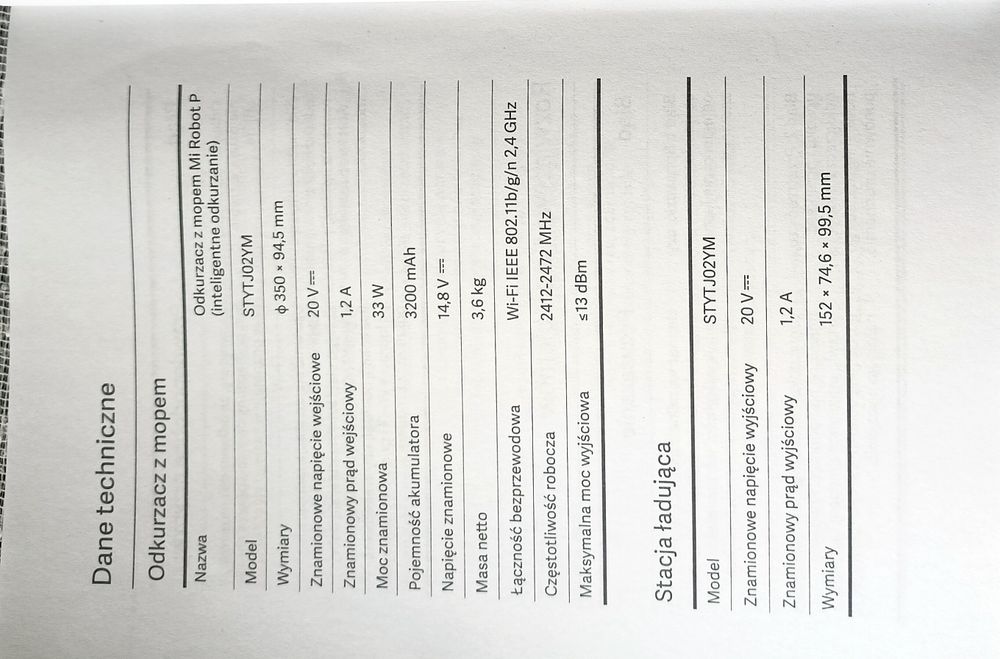 Robot sprzątający Xiaomi Mi Robot Vacuum Mop P