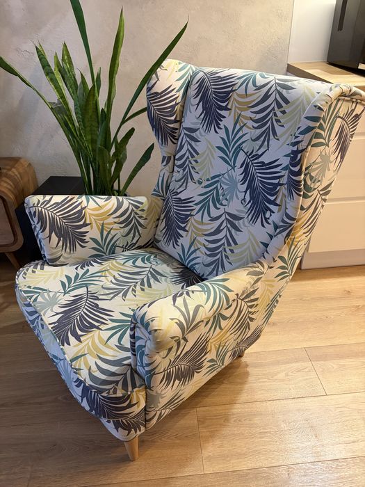 Fotel Strandmon Ikea liście