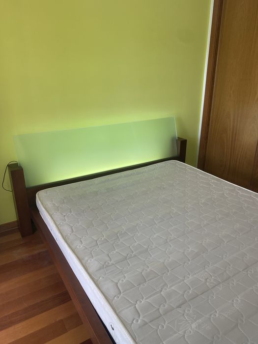 Cama Casal Mogno Escuro