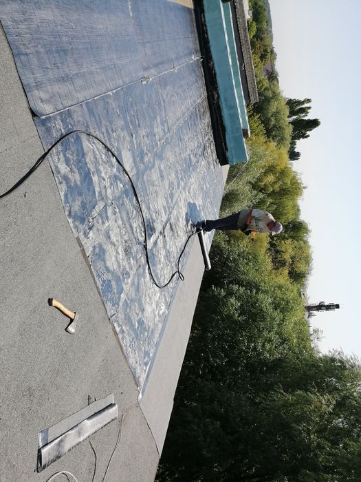 Ремонт крыши с гарантией Еврорубероидом. Кровельные работы