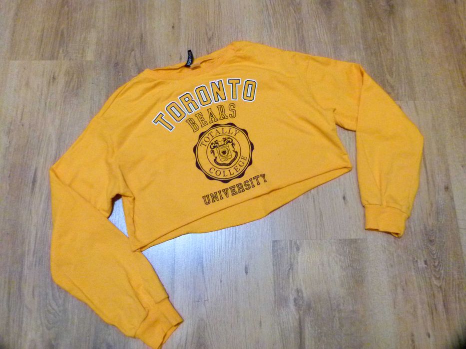 H&M bluza krótka musztardowa damska rozm 34 XS