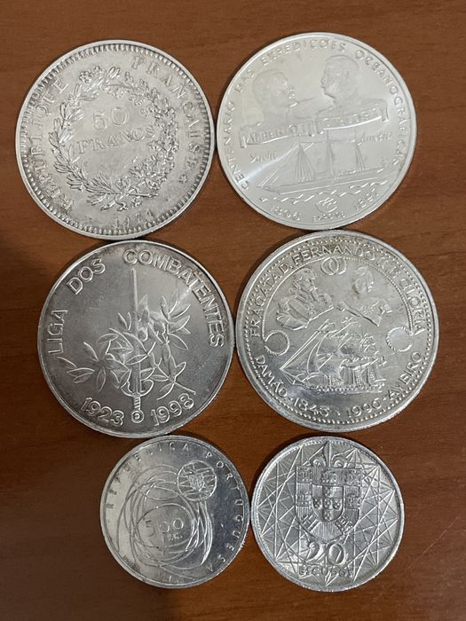 Moedas antigas raras para colecionadores prata