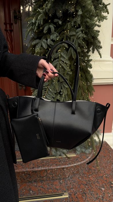 Сумка шоппер Polene Cyme Maxi/Mini, натуральная кожа, шоппер Полене