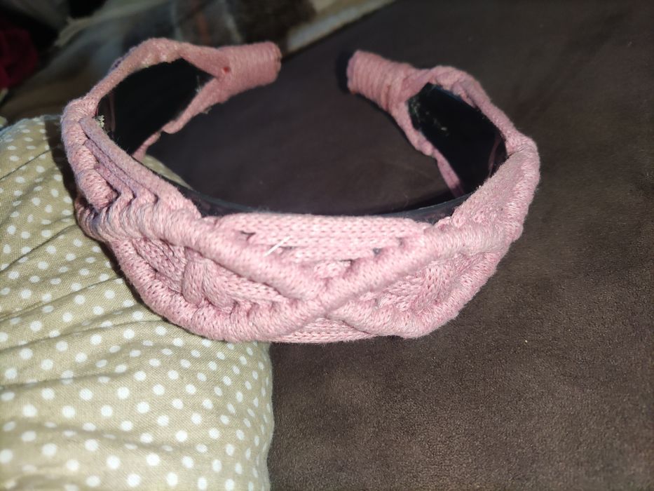 Opaska do włosów różowa pink