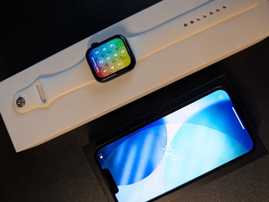 iPhone 13 Pro 256GB com caixa + Apple Watch Series 6 45mm com caixa