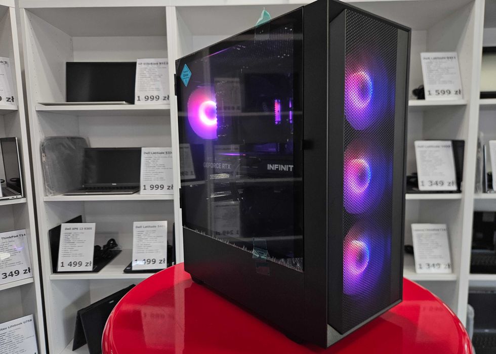 Nowy Komputer Gamingowy Ryzen 7 7800X3D 32GB DDR5 2TB RTX 5070 Faktura