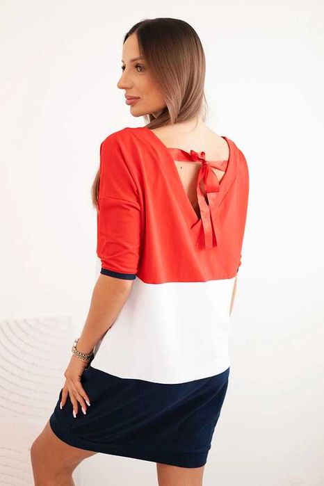 Bawełniana sukienka z wiązaniem na plecach S,L,XL