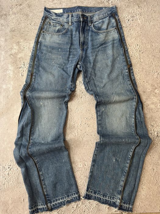 Zara flared zip jeans