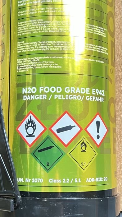 Embalagem linda de Oxido Nitroso N2O goldwhip