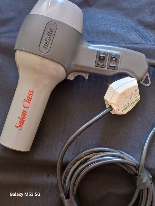 Фен  винтажный BaByliss Salon Class 1500W (1989 г.) • Британская вилка